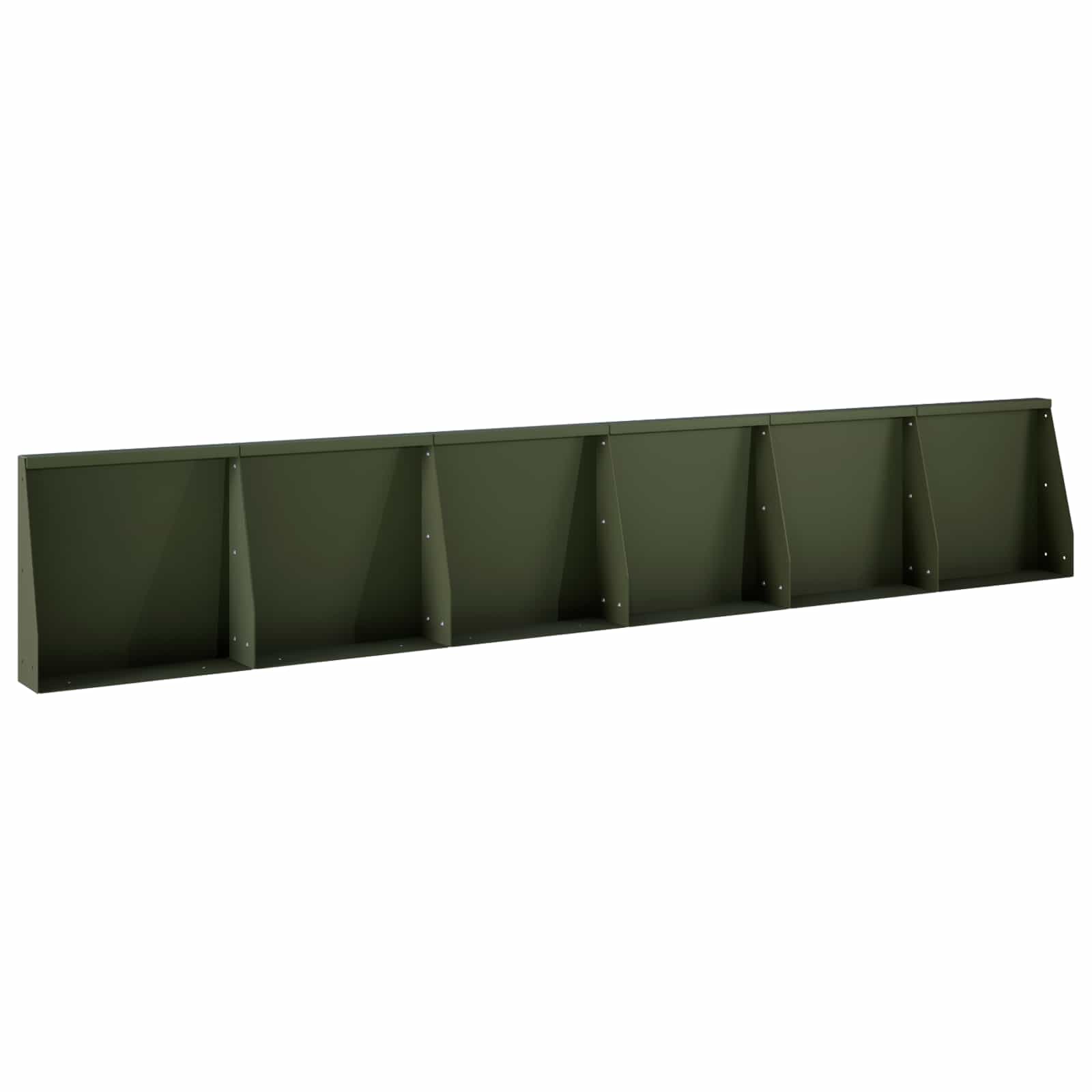 vidaXL Mur oporowy 6 szt. 40 x 12 x 40 cm Stal Oliwkowy zielony