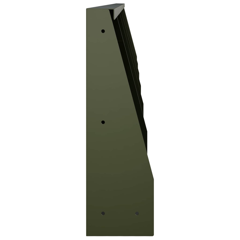 vidaXL Mur oporowy 6 szt. 40 x 12 x 40 cm Stal Oliwkowy zielony