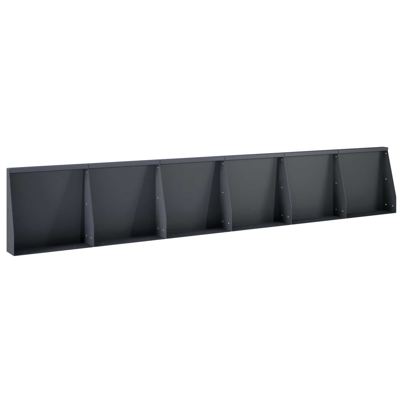 vidaXL Mur oporowy 6 szt. 40 x 12 x 50 cm Stal antracytowy