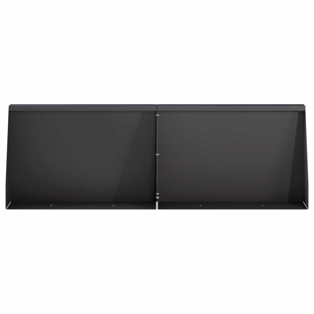 vidaXL Mur oporowy 6 szt. 60 x 12 x 30 cm Stal Czarny