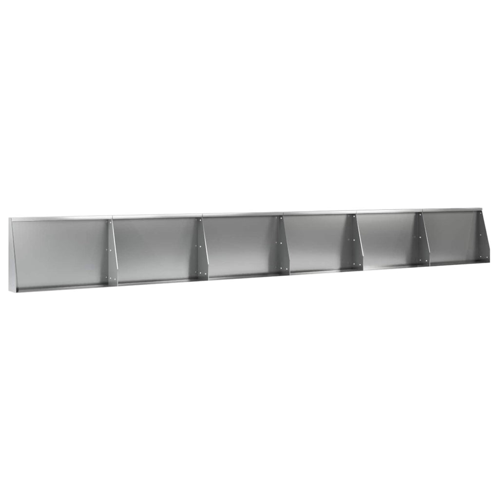 vidaXL Mur oporowy 6 szt. 60 x 12 x 30 cm Stal ocynkowana srebrny