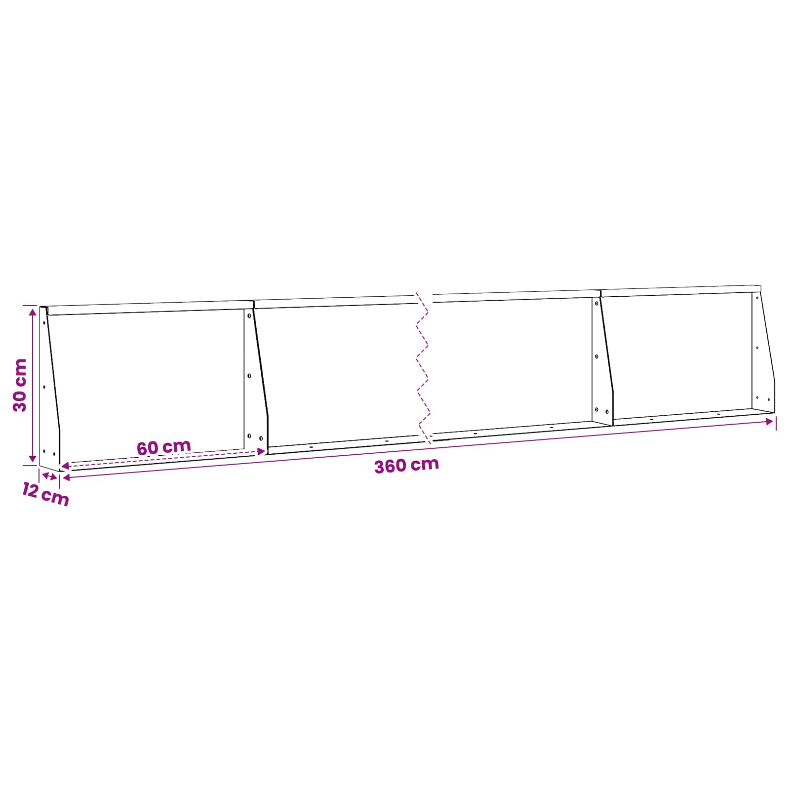 vidaXL Mur oporowy 6 szt. 60 x 12 x 30 cm Stal kortenowska Rdzawy