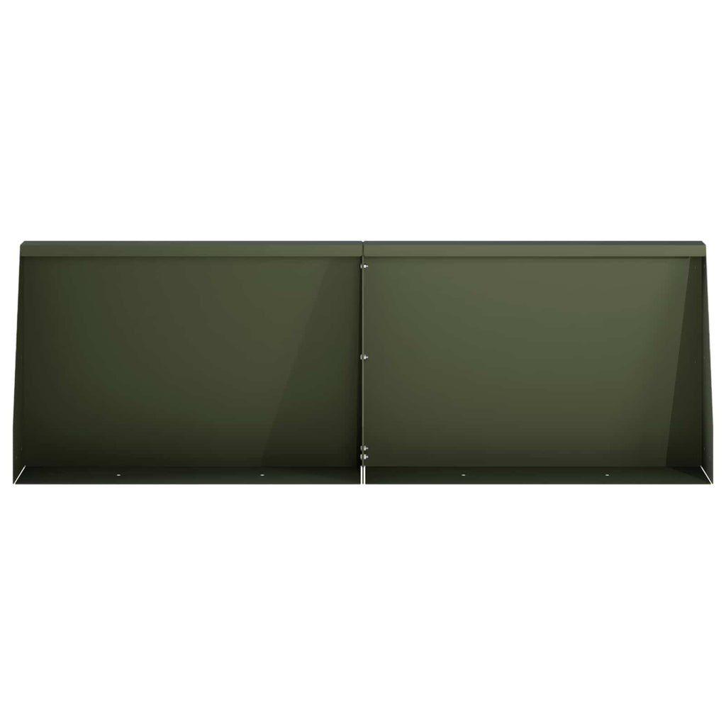vidaXL Mur oporowy 6 szt. 60 x 12 x 40 cm Stal Oliwkowy zielony