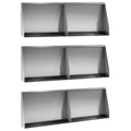 vidaXL Mur oporowy 6 szt. 60 x 12 x 40 cm Stal ocynkowana srebrny