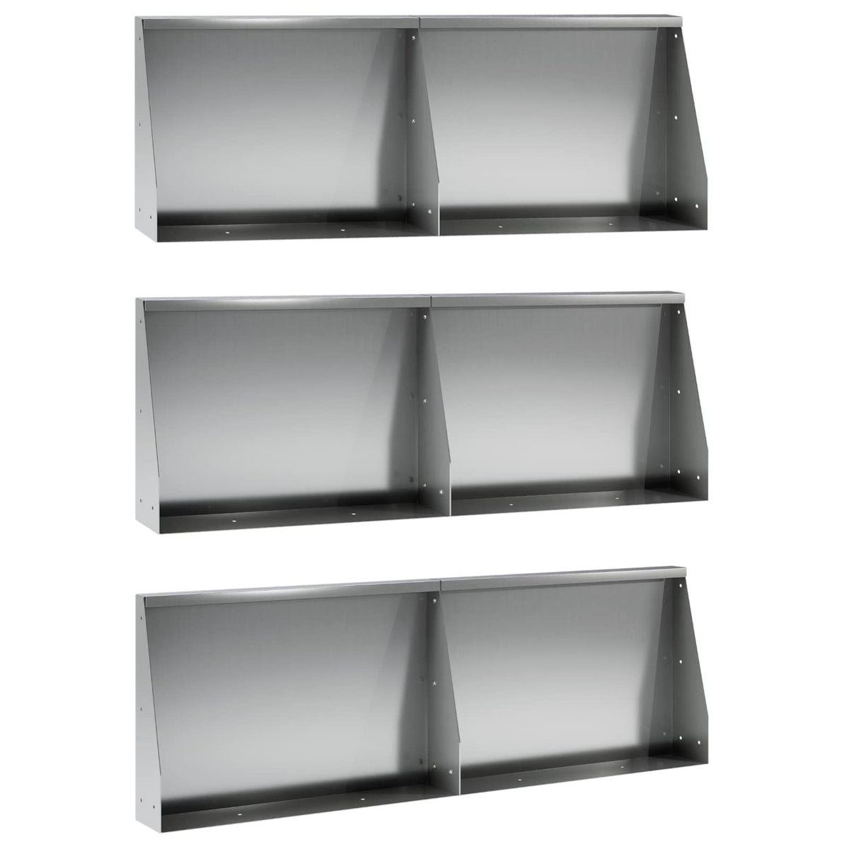 vidaXL Mur oporowy 6 szt. 60 x 12 x 40 cm Stal ocynkowana srebrny