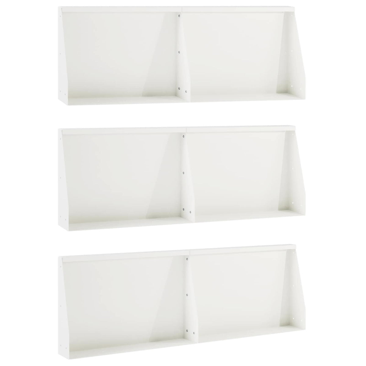 vidaXL Mur oporowy 6 szt. 60 x 12 x 50 cm Stal Biały