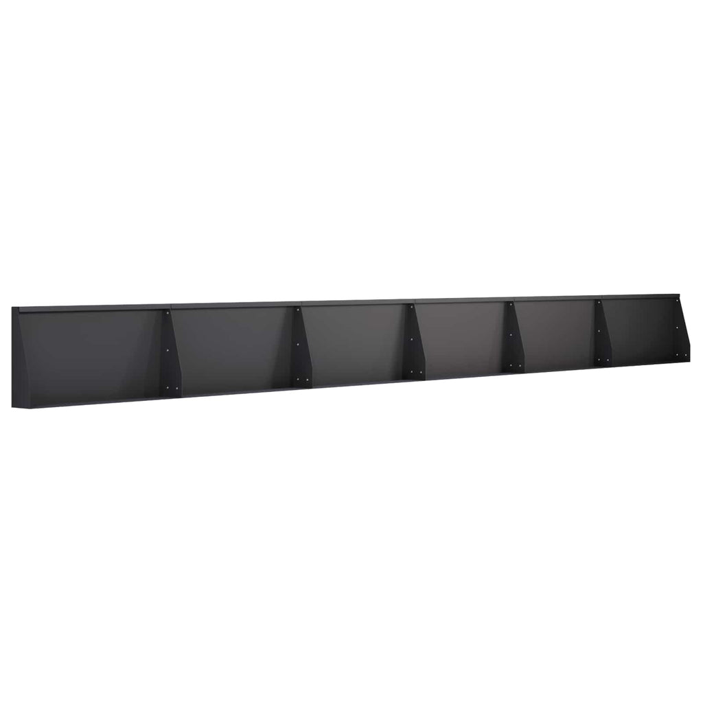 vidaXL Mur oporowy 6 szt. 80 x 12 x 30 cm Stal Czarny