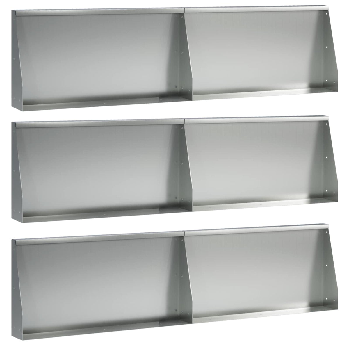 vidaXL Mur oporowy 6 szt. 80 x 12 x 30 cm Stal ocynkowana srebrny