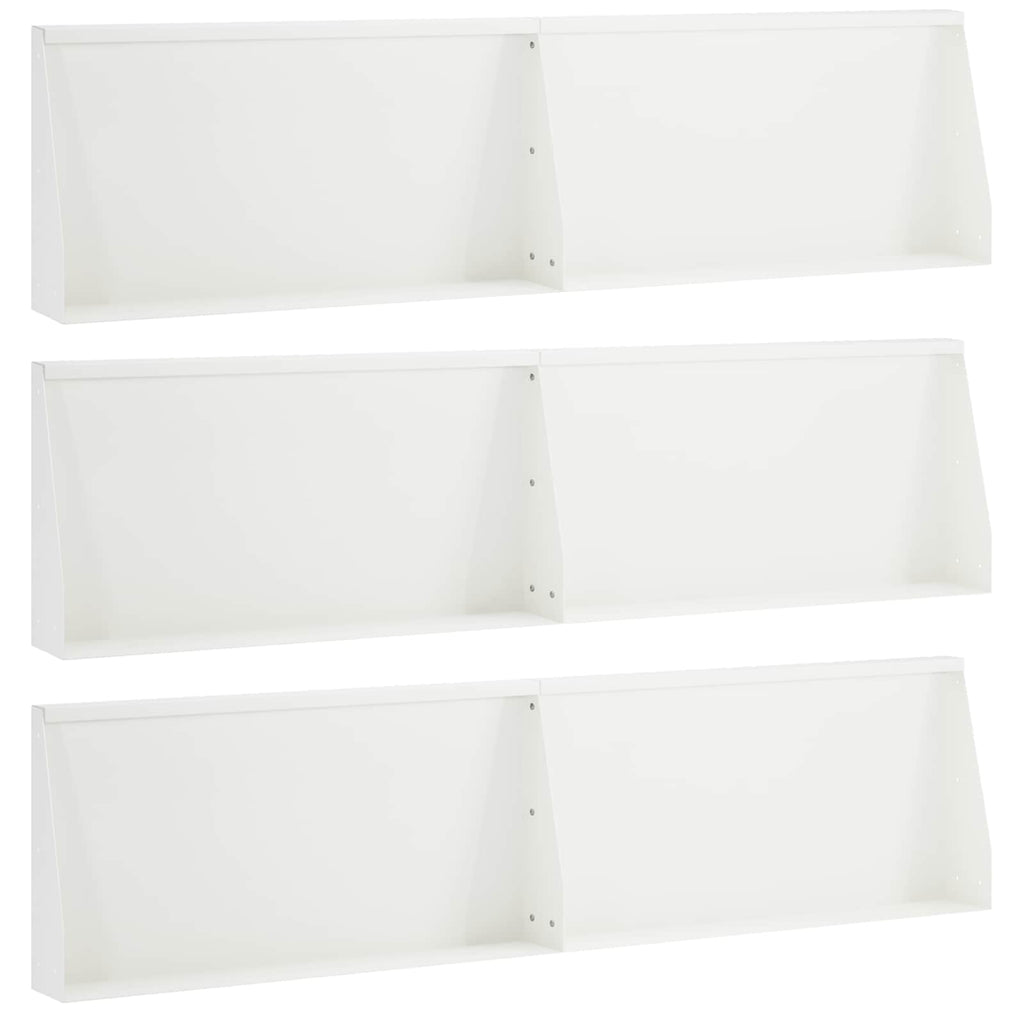 vidaXL Mur oporowy 6 szt. 80 x 12 x 40 cm Stal Biały