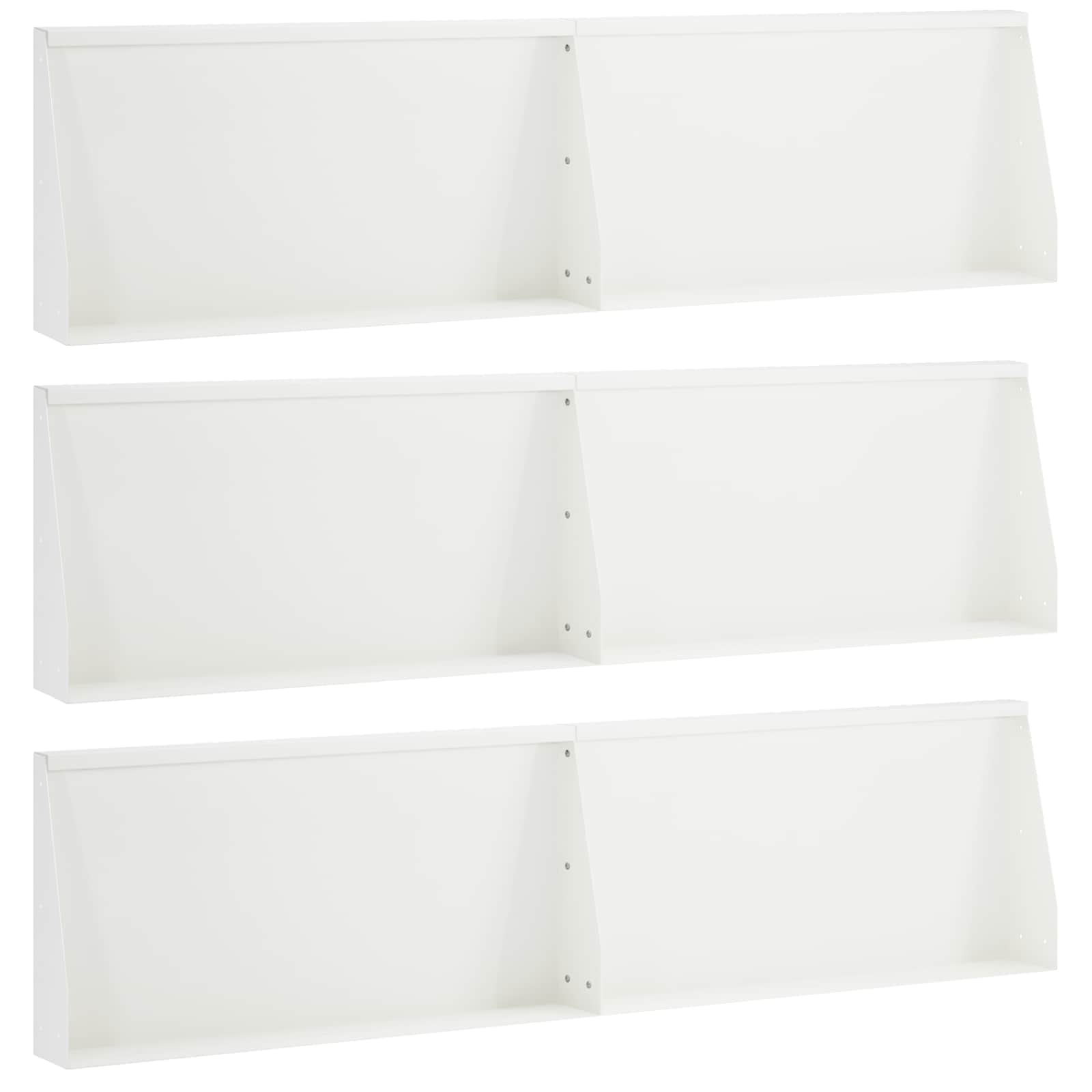 vidaXL Mur oporowy 6 szt. 80 x 12 x 40 cm Stal Biały
