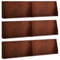 vidaXL Mur oporowy 6 szt. 80 x 12 x 40 cm Stal kortenowska Rdzawy