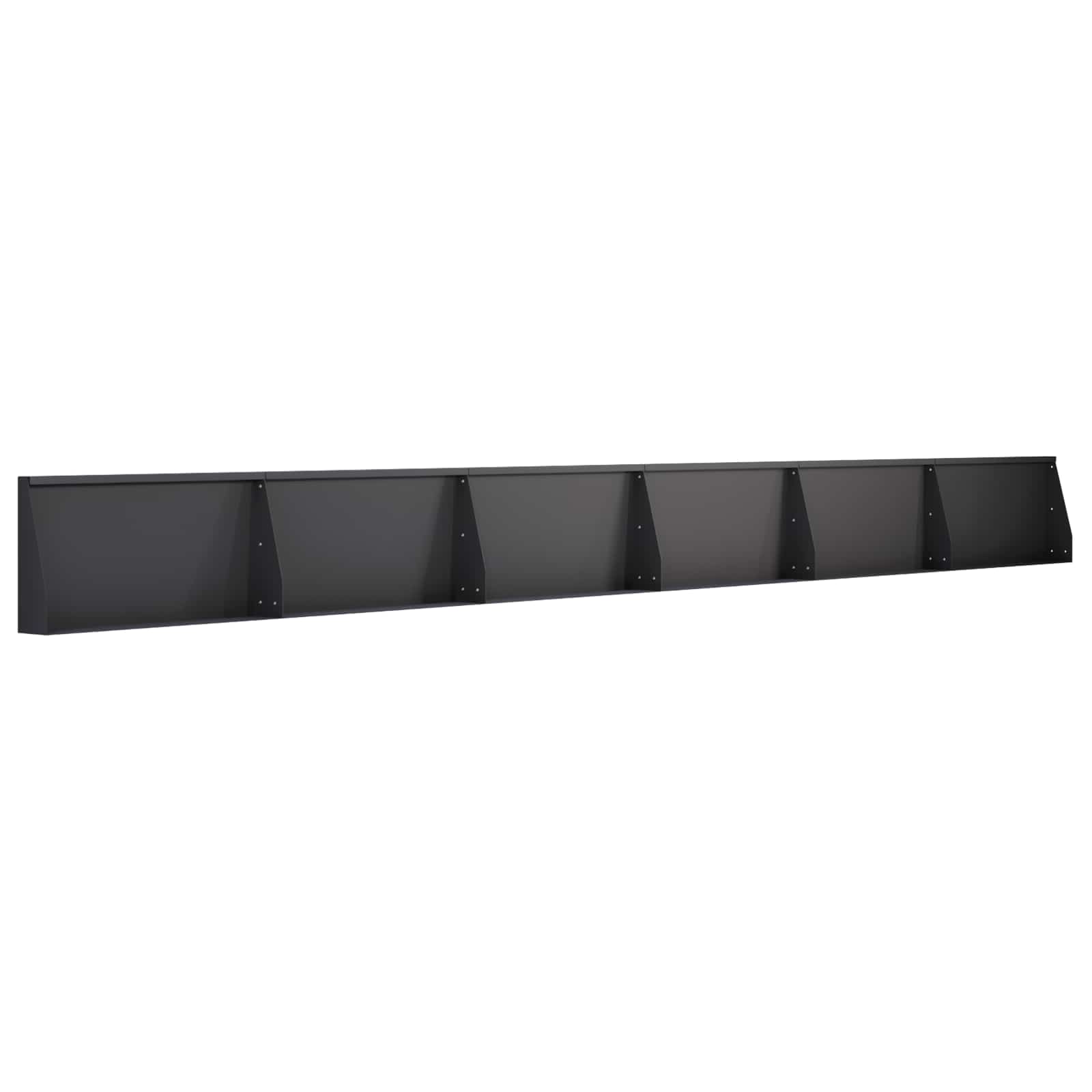 vidaXL Mur oporowy 6 szt. 80 x 12 x 50 cm Stal Czarny