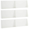 vidaXL Mur oporowy 6 szt. 80 x 12 x 50 cm Stal Biały