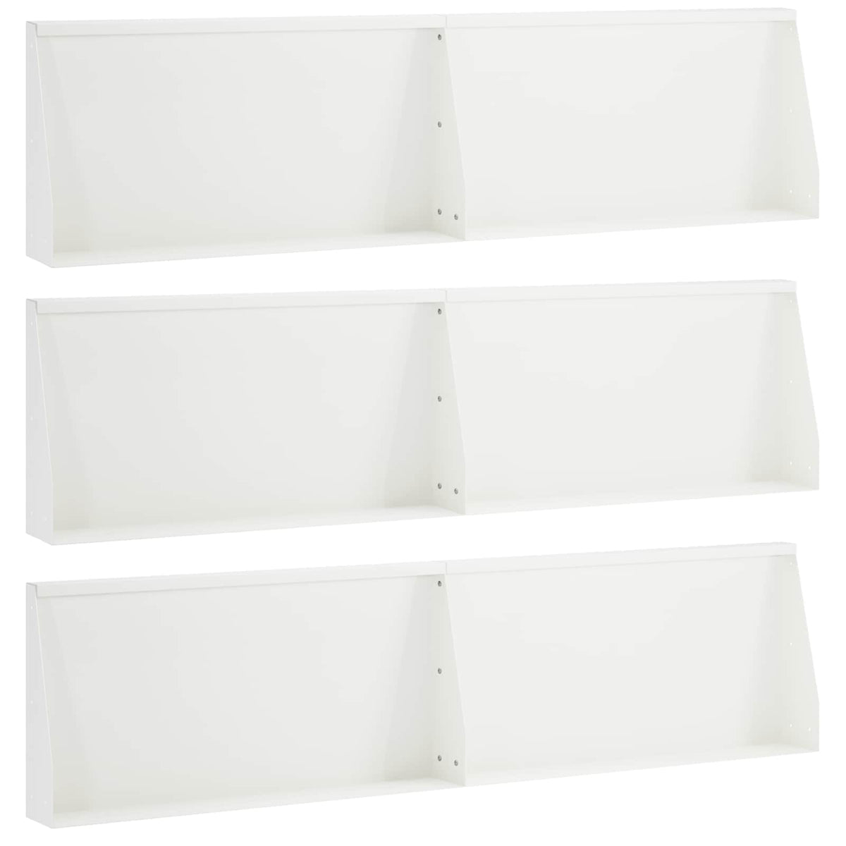 vidaXL Mur oporowy 6 szt. 80 x 12 x 50 cm Stal Biały