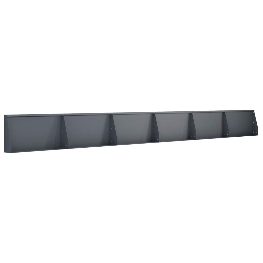vidaXL Mur oporowy 6 szt. 80 x 12 x 50 cm Stal antracytowy