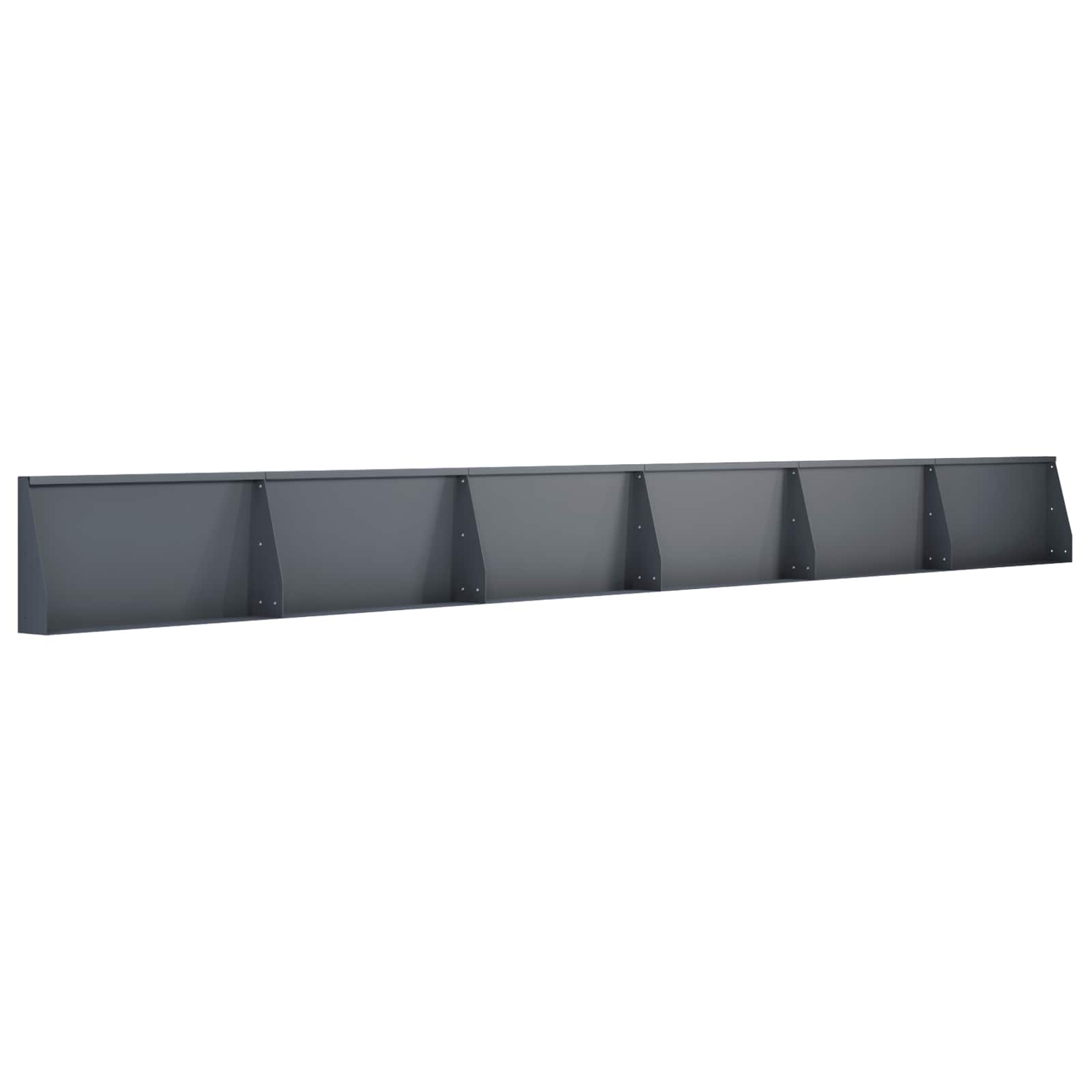 vidaXL Mur oporowy 6 szt. 80 x 12 x 50 cm Stal antracytowy