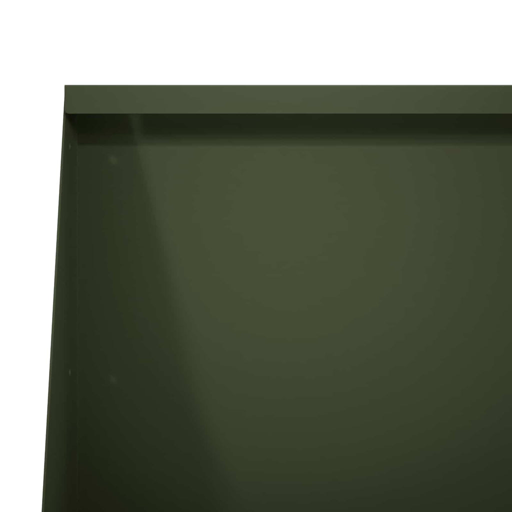 vidaXL Mur oporowy 6 szt. 80 x 12 x 50 cm Stal Oliwkowy zielony