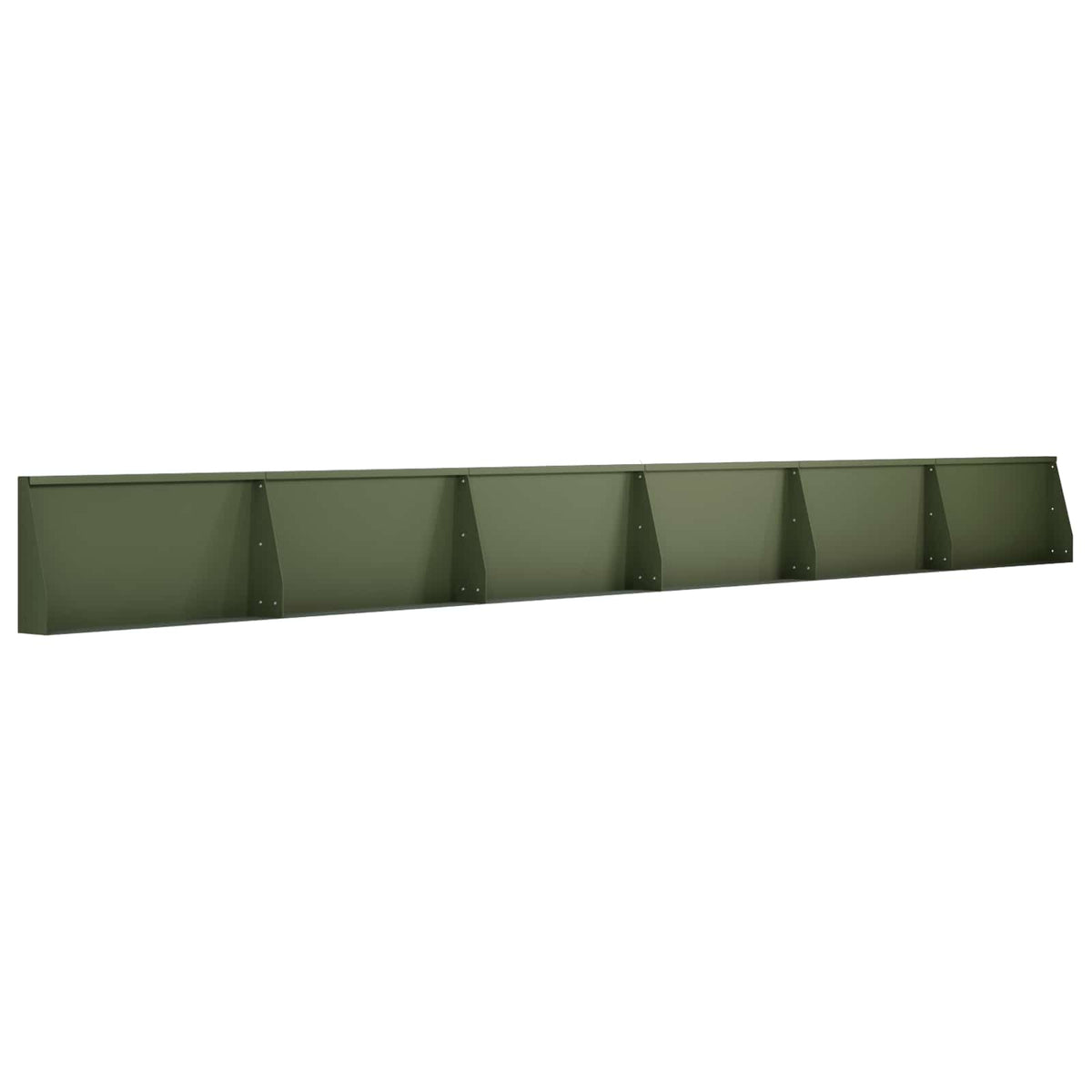 vidaXL Mur oporowy 6 szt. 80 x 12 x 50 cm Stal Oliwkowy zielony