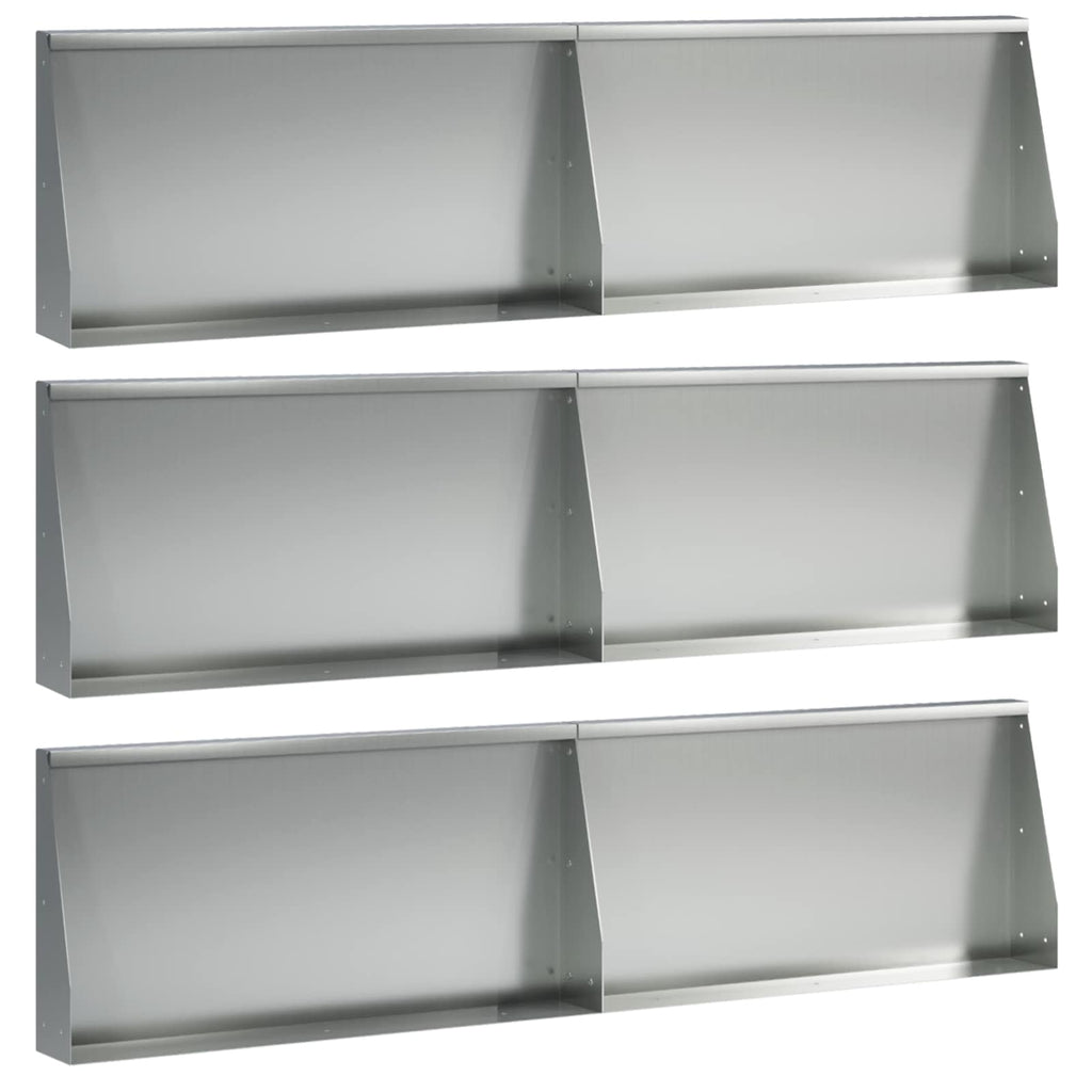 vidaXL Mur oporowy 6 szt. 80 x 12 x 50 cm Stal ocynkowana srebrny