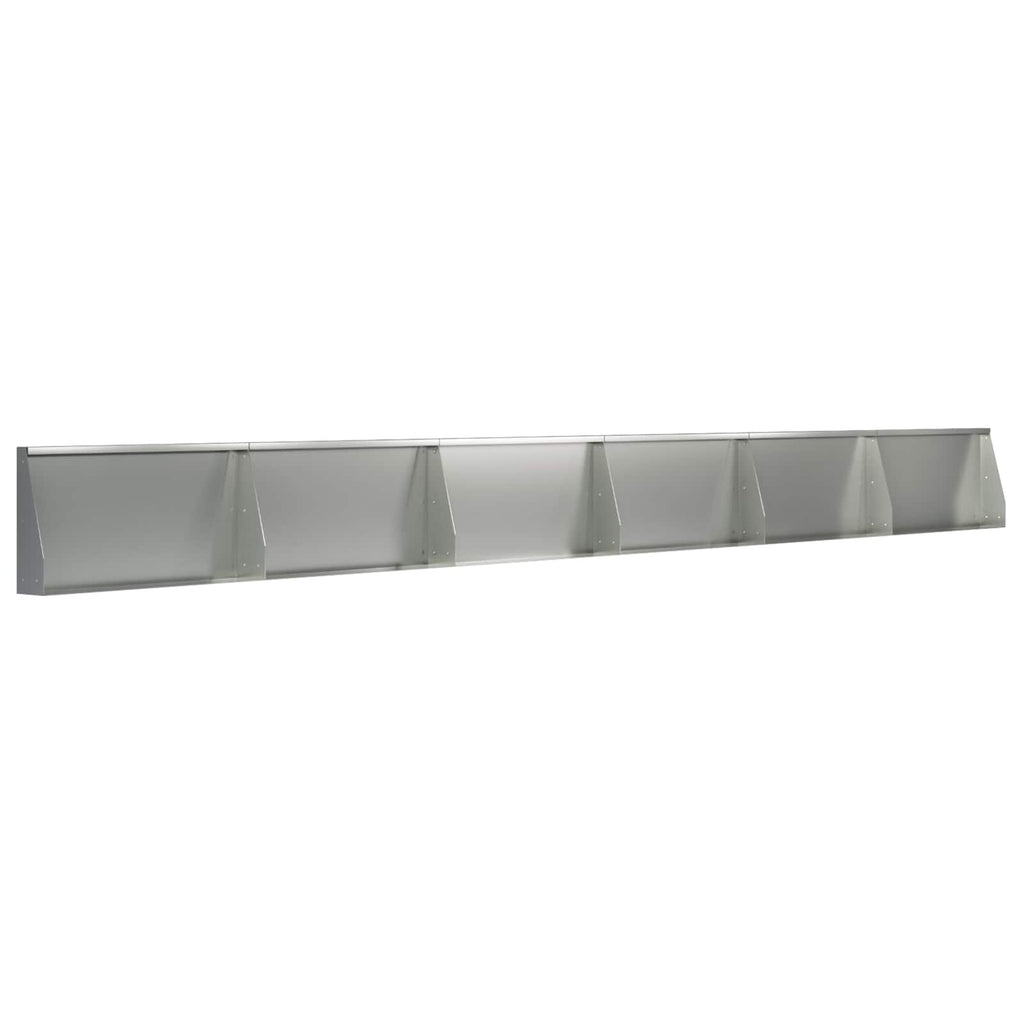 vidaXL Mur oporowy 6 szt. 80 x 12 x 50 cm Stal ocynkowana srebrny
