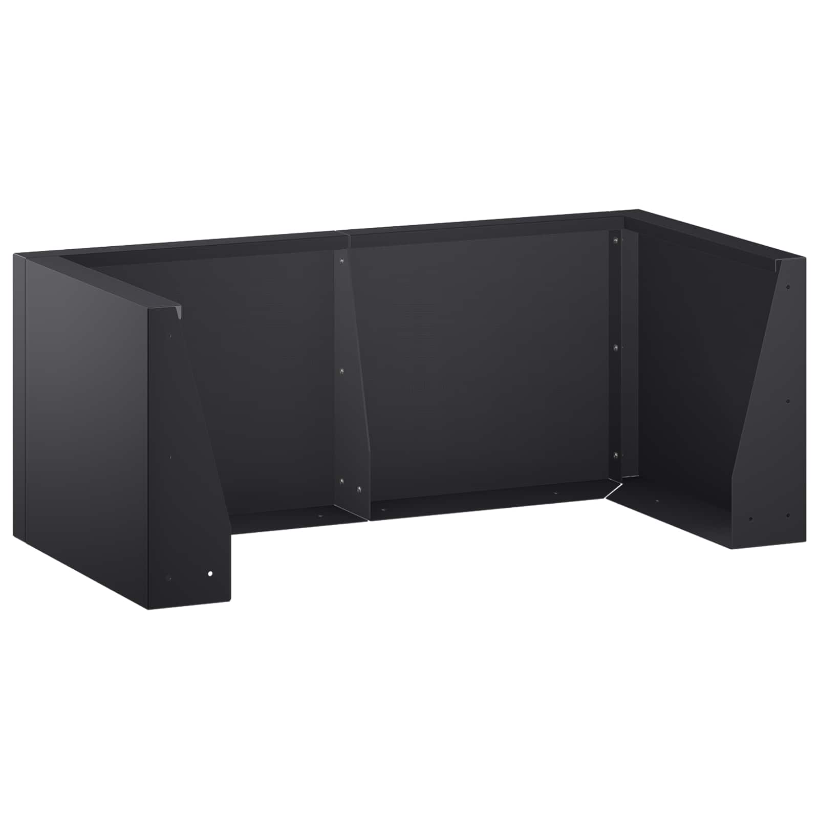 vidaXL Mur oporowy 4 szt. 100 x 100 x 30 cm Stal Czarny