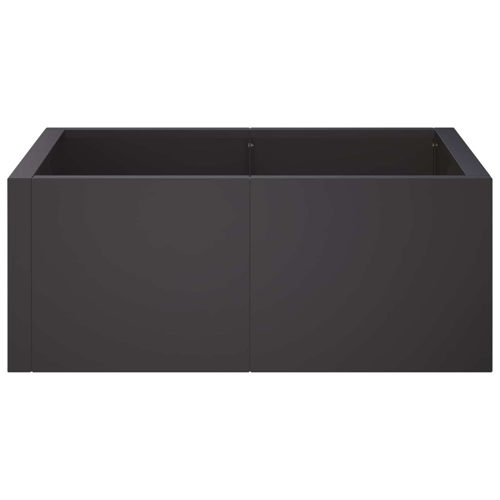 vidaXL Mur oporowy 4 szt. 100 x 100 x 30 cm Stal Czarny