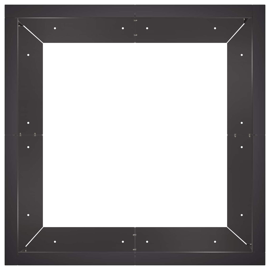 vidaXL Mur oporowy 4 szt. 100 x 100 x 30 cm Stal Czarny