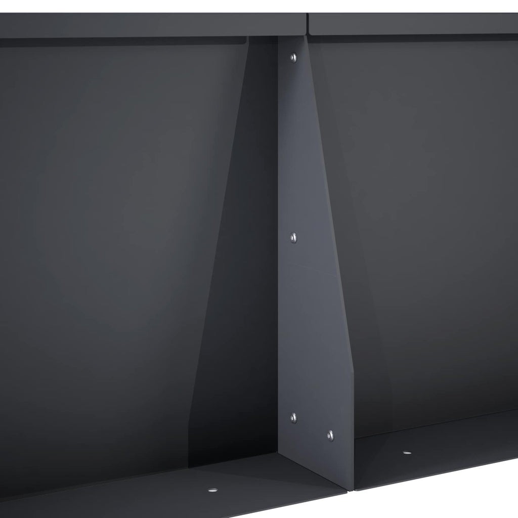 vidaXL Mur oporowy 4 szt. 100 x 100 x 30 cm Stal antracytowy