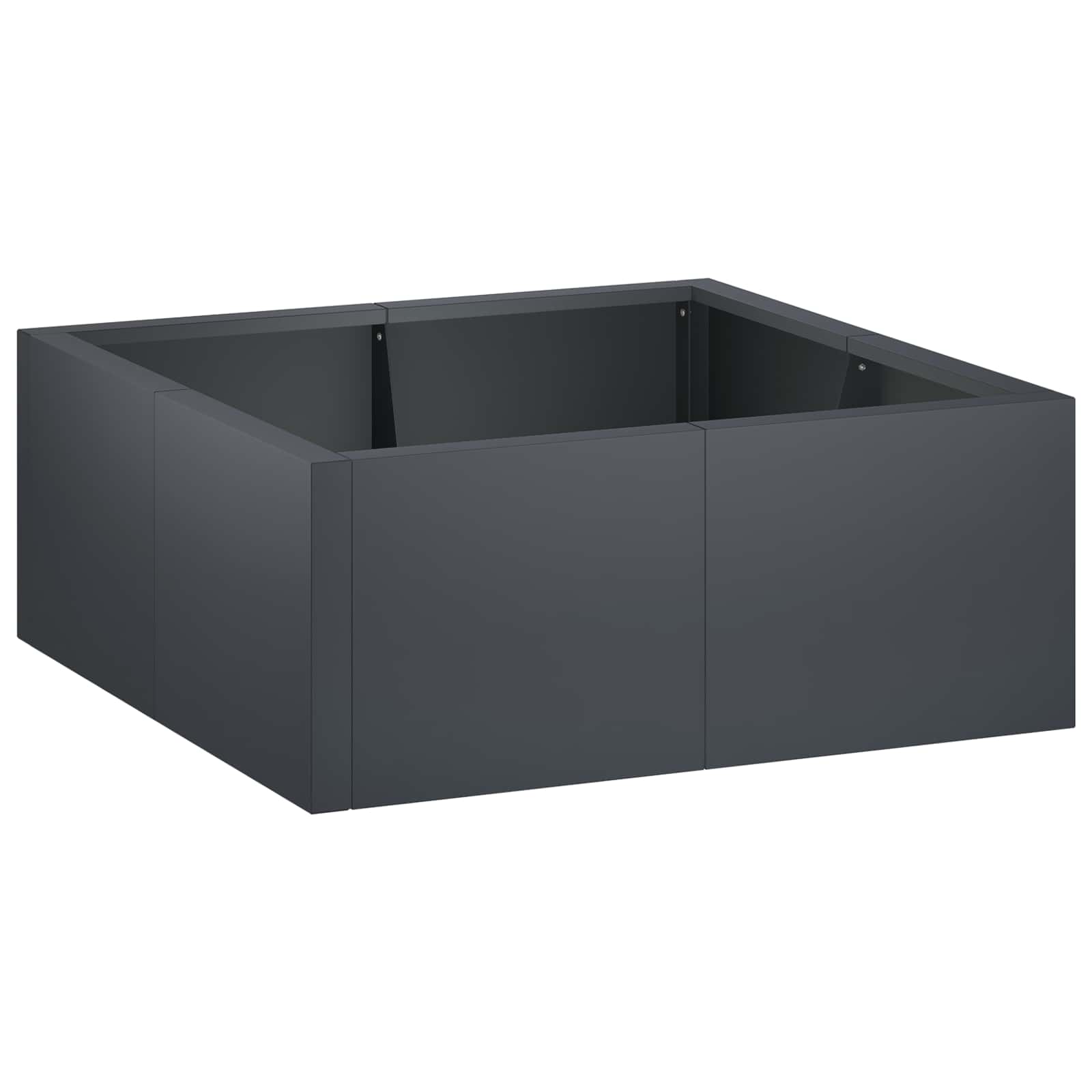 vidaXL Mur oporowy 4 szt. 100 x 100 x 30 cm Stal antracytowy