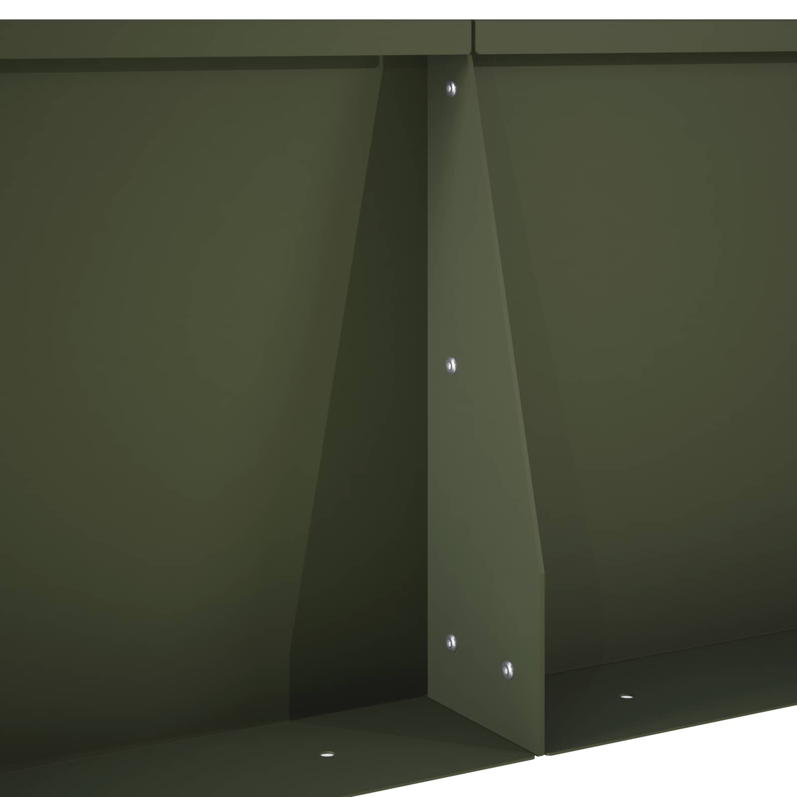 vidaXL Mur oporowy 4 szt. 100 x 100 x 30 cm Stal Oliwkowy zielony