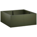 vidaXL Mur oporowy 4 szt. 100 x 100 x 30 cm Stal Oliwkowy zielony