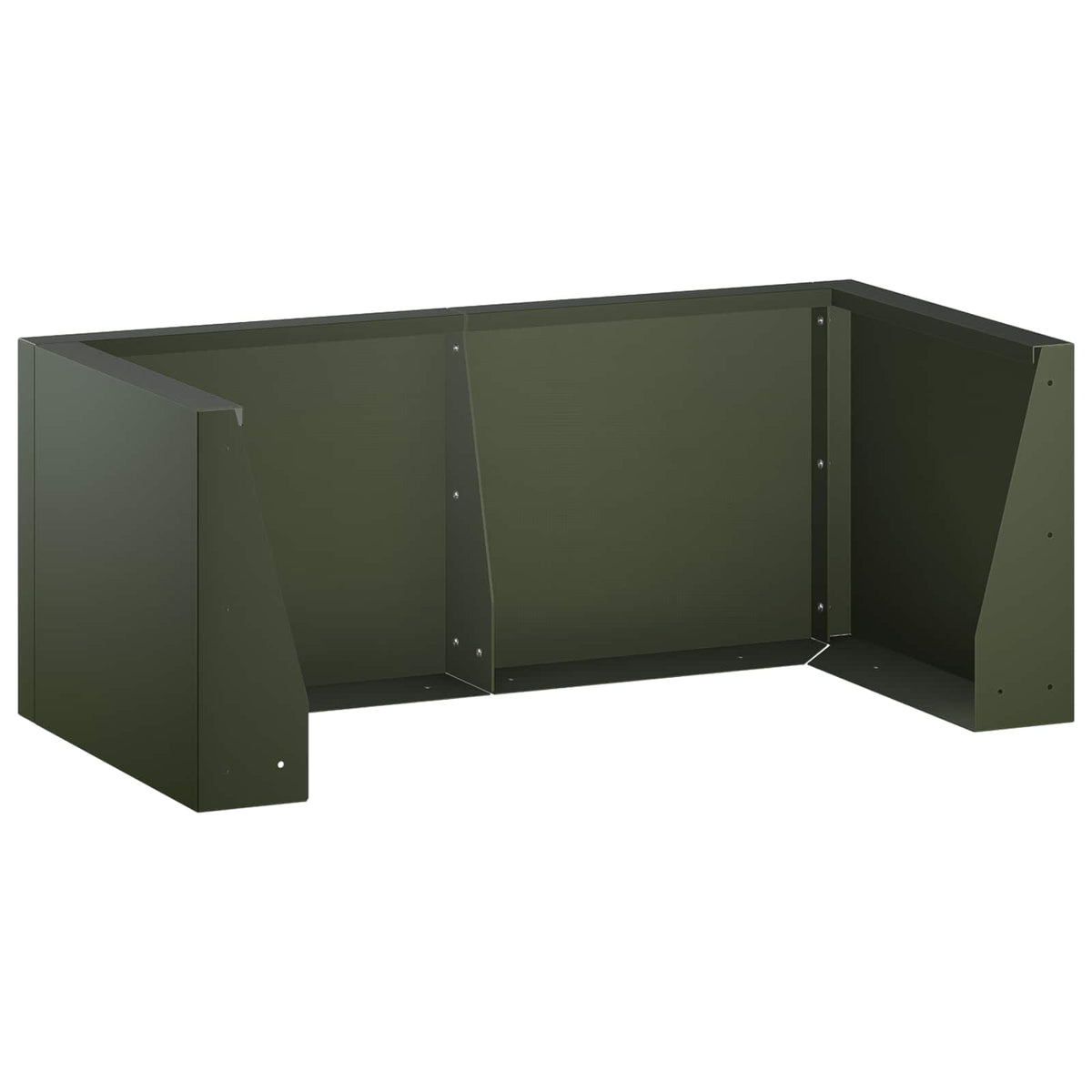 vidaXL Mur oporowy 4 szt. 100 x 100 x 30 cm Stal Oliwkowy zielony