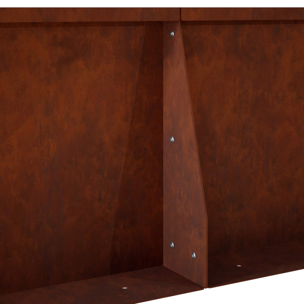 vidaXL Mur oporowy 4 szt. 100 x 100 x 30 cm Stal kortenowska Rdzawy