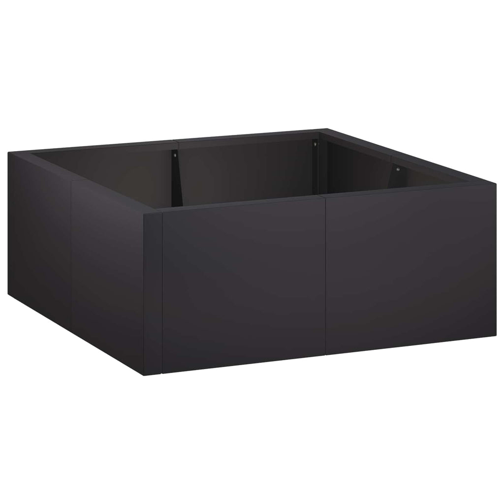 vidaXL Mur oporowy 4 szt. 100 x 100 x 40 cm Stal Czarny
