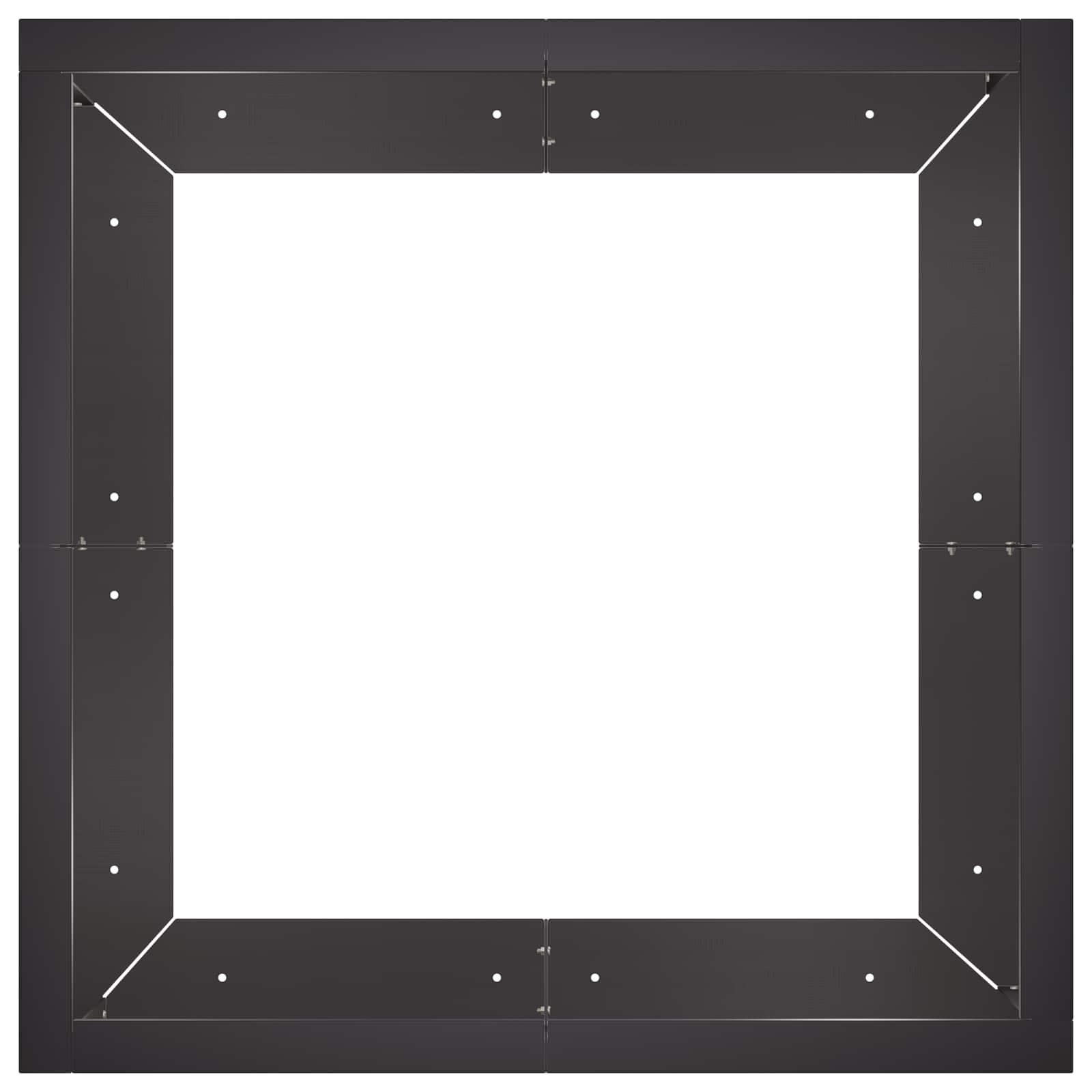 vidaXL Mur oporowy 4 szt. 100 x 100 x 40 cm Stal Czarny