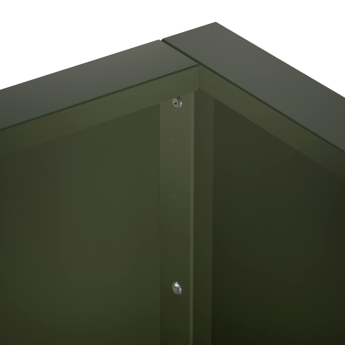 vidaXL Mur oporowy 4 szt. 100 x 100 x 40 cm Stal Oliwkowy zielony