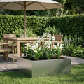 vidaXL Mur oporowy 4 szt. 100 x 100 x 40 cm Stal nierdzewna srebrny