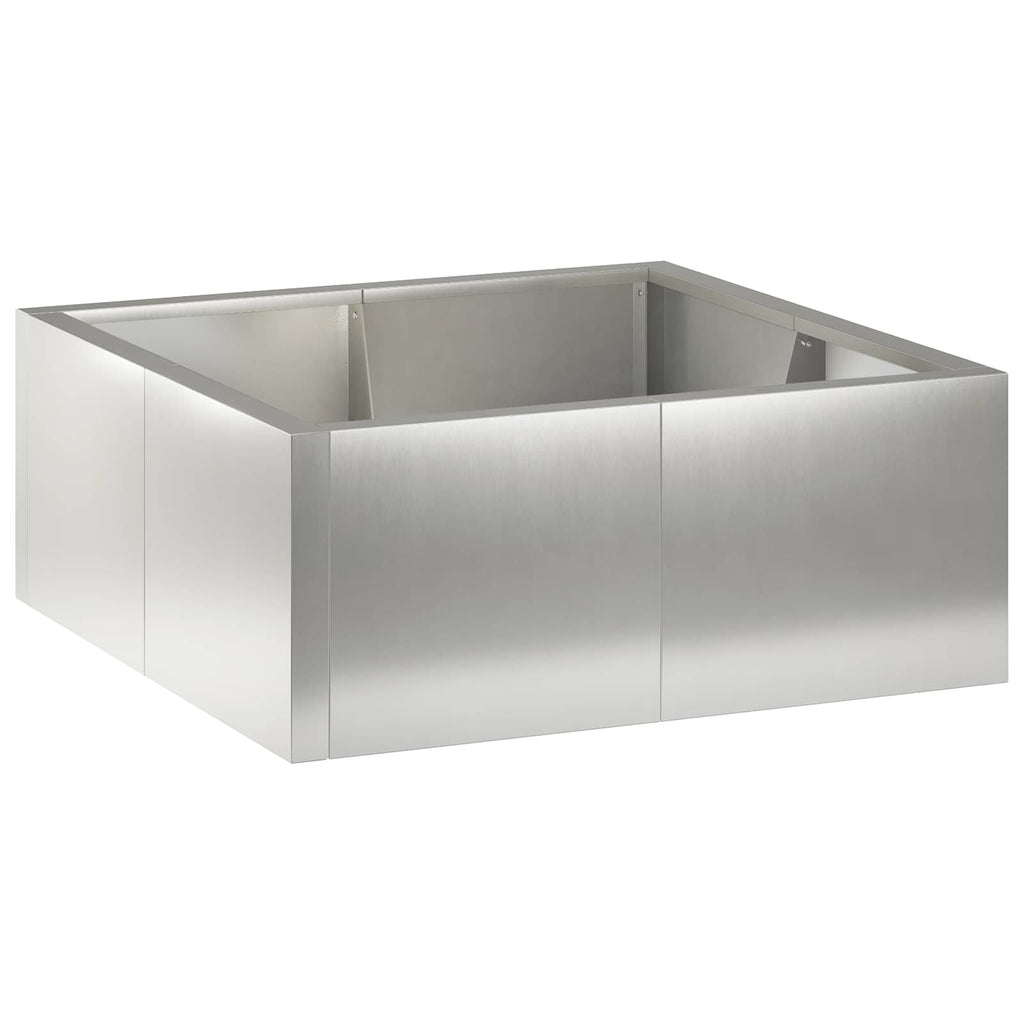 vidaXL Mur oporowy 4 szt. 100 x 100 x 40 cm Stal nierdzewna srebrny
