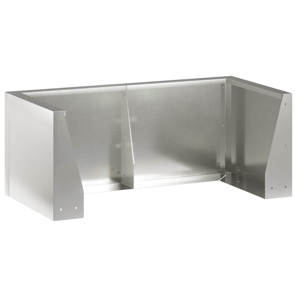 vidaXL Mur oporowy 4 szt. 100 x 100 x 40 cm Stal nierdzewna srebrny