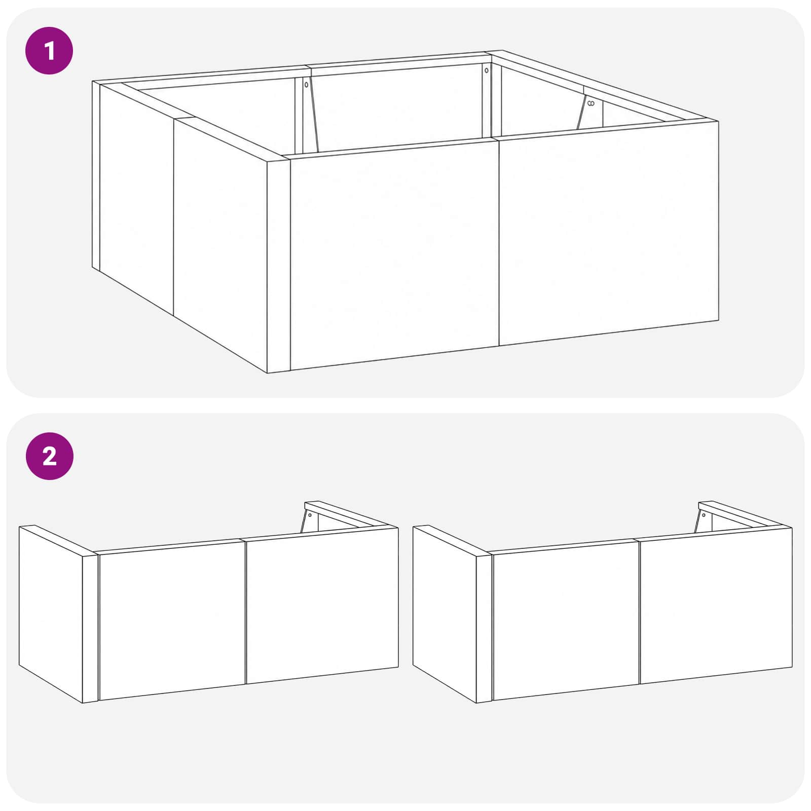 vidaXL Mur oporowy 4 szt. 100 x 100 x 40 cm Stal nierdzewna srebrny