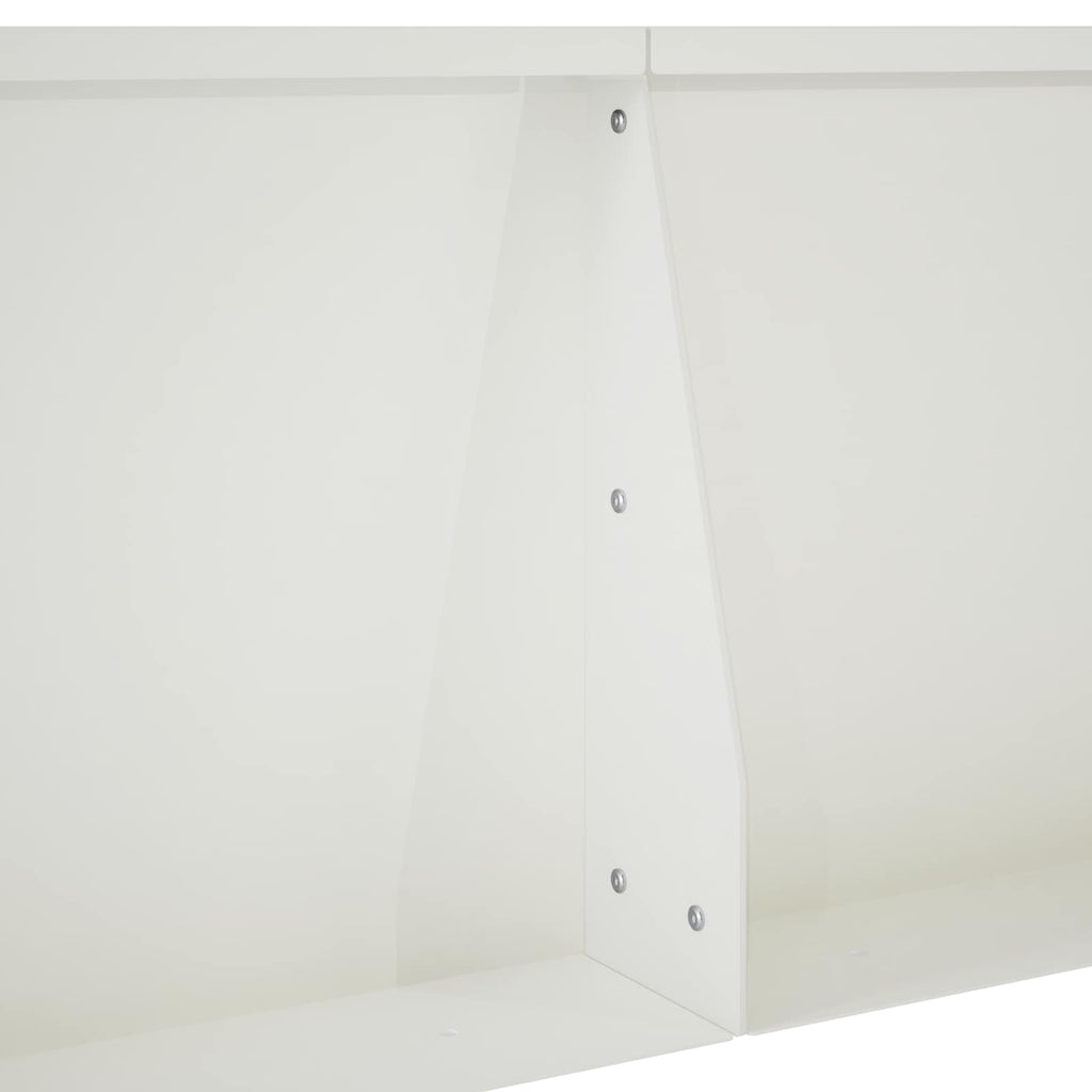 vidaXL Mur oporowy 4 szt. 100 x 100 x 50 cm Stal Biały