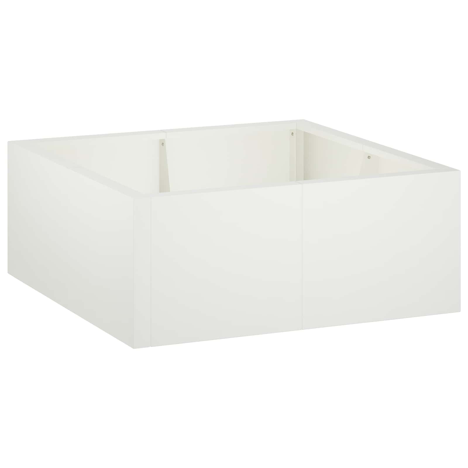 vidaXL Mur oporowy 4 szt. 100 x 100 x 50 cm Stal Biały