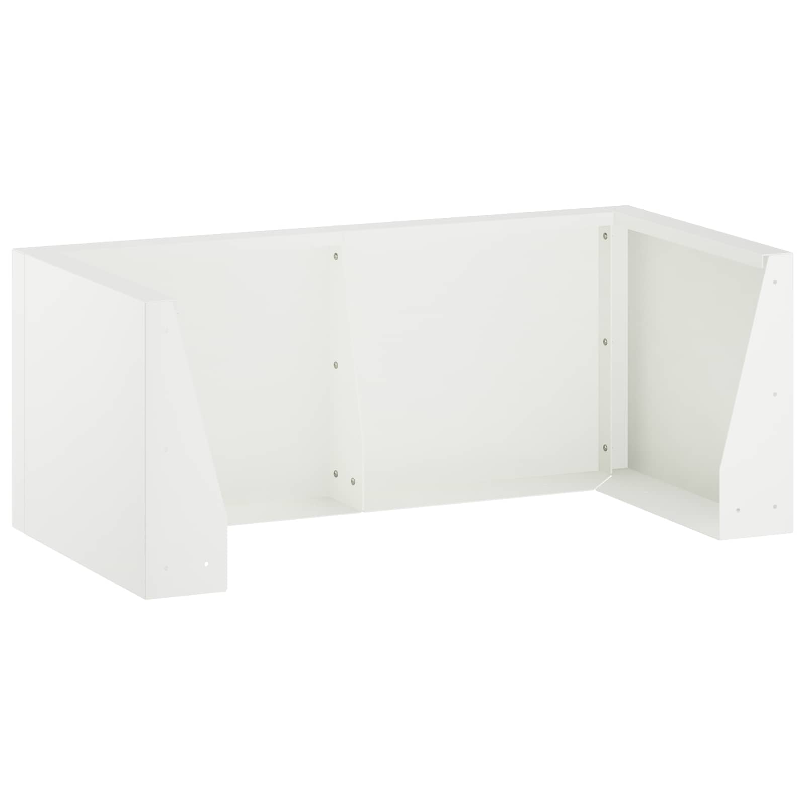vidaXL Mur oporowy 4 szt. 100 x 100 x 50 cm Stal Biały
