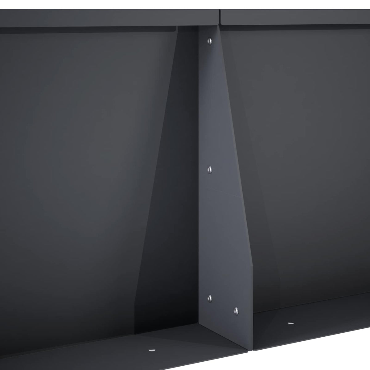 vidaXL Mur oporowy 4 szt. 100 x 100 x 50 cm Stal antracytowy