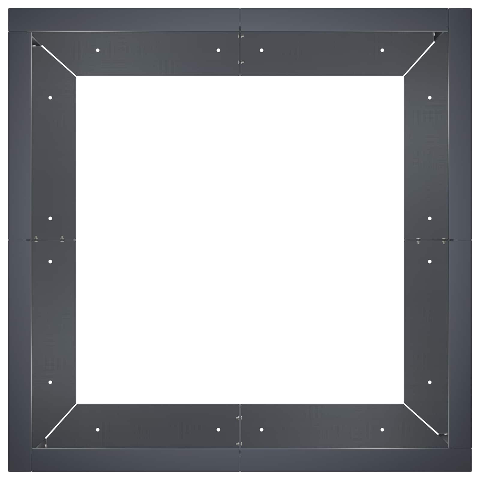 vidaXL Mur oporowy 4 szt. 100 x 100 x 50 cm Stal antracytowy