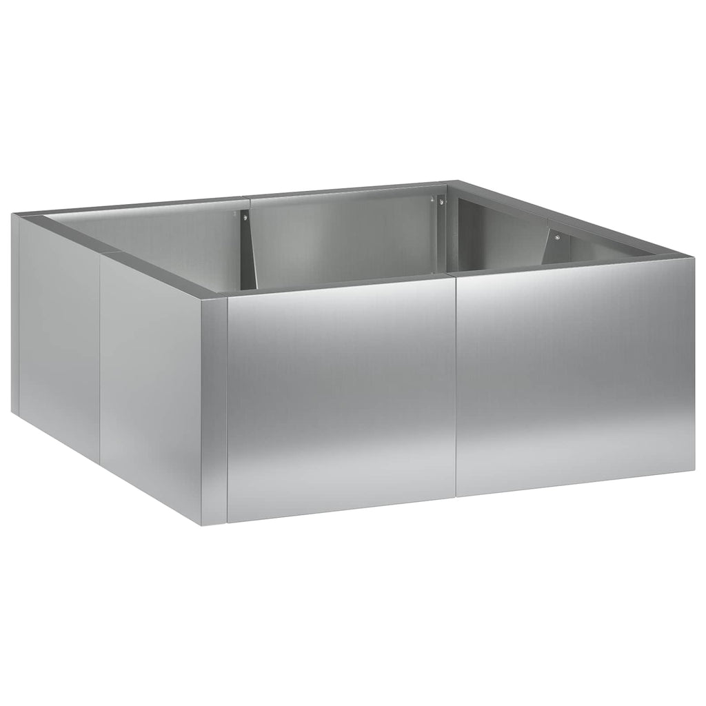 vidaXL Mur oporowy 4 szt. 100 x 100 x 50 cm Stal ocynkowana srebrny