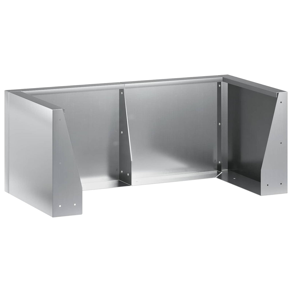 vidaXL Mur oporowy 4 szt. 100 x 100 x 50 cm Stal ocynkowana srebrny