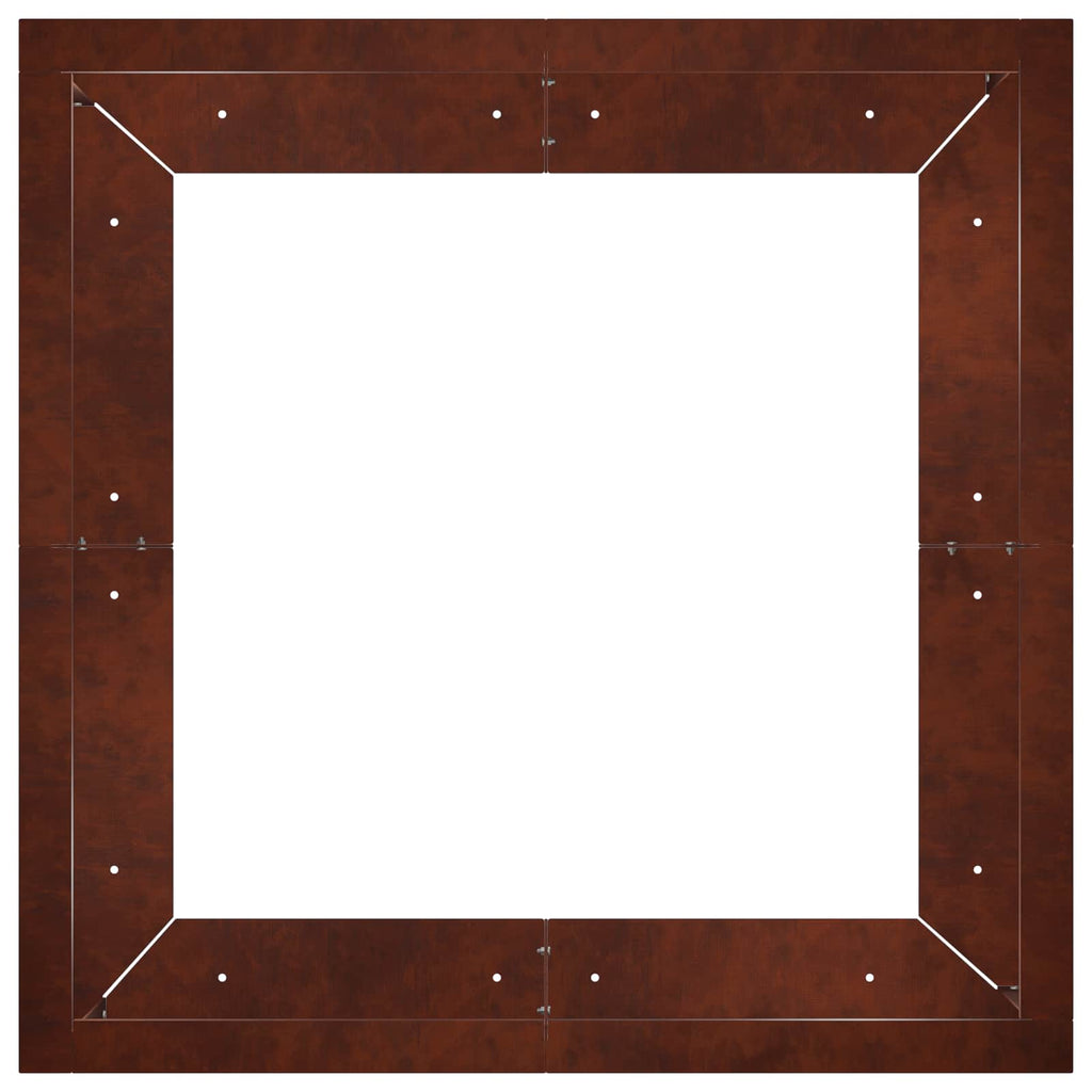 vidaXL Mur oporowy 4 szt. 100 x 100 x 50 cm Stal kortenowska Rdzawy