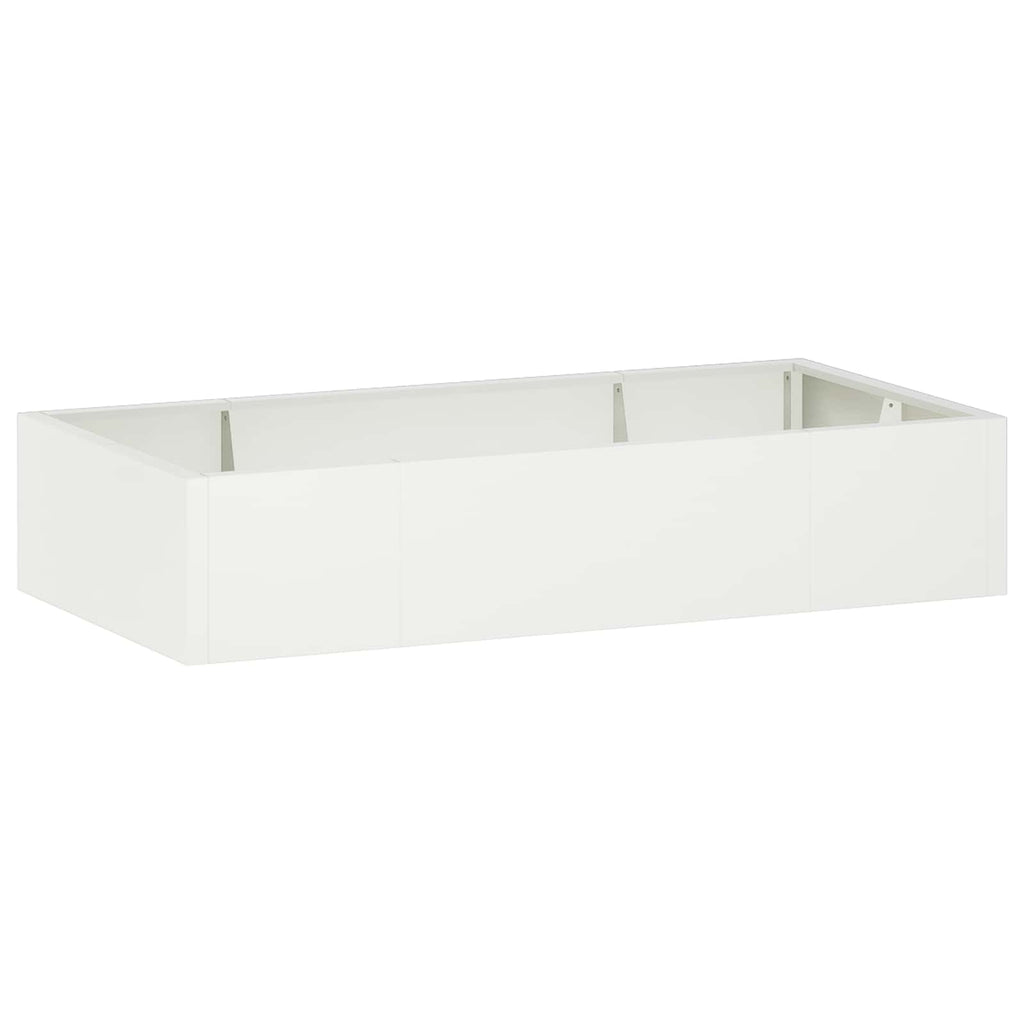 vidaXL Mur oporowy 6 szt. 200 x 100 x 30 cm Stal Biały