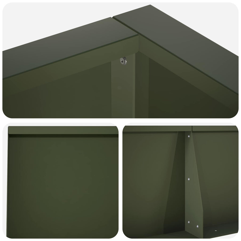 vidaXL Mur oporowy 6 szt. 200 x 100 x 30 cm Stal Oliwkowy zielony